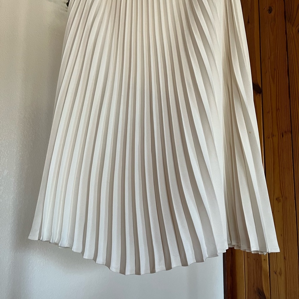 Solid Pleated Skirt